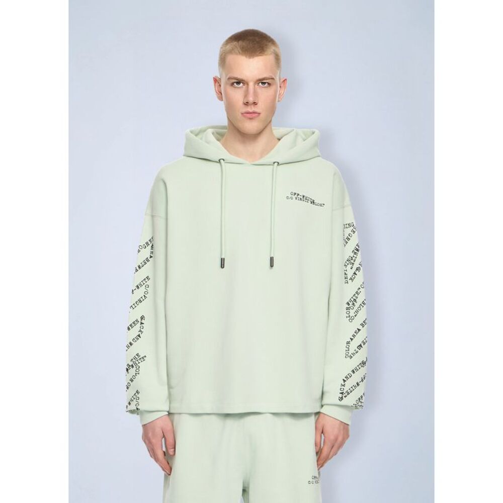Off-White Men Type Arrow Diagonal Loose Hoodie